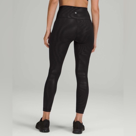 lululemon athletica Pants - RARE Lululemon Wunder Train Tight Leggings 25”Shapeshifter Foil Black Size 4 NWT